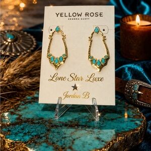 🌟RARE Yellow Rose by Kendra Scott x Yellowstone Montana Turquoise Statement